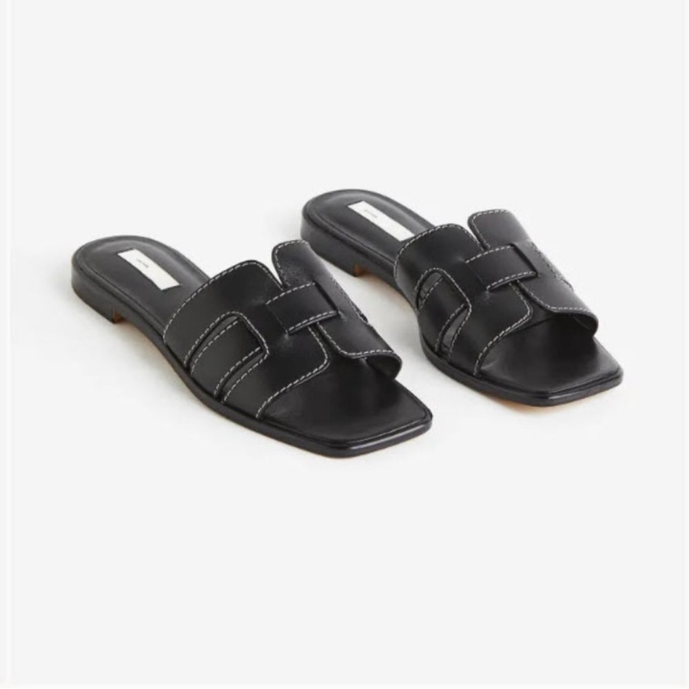H&M Premium Leather Slides